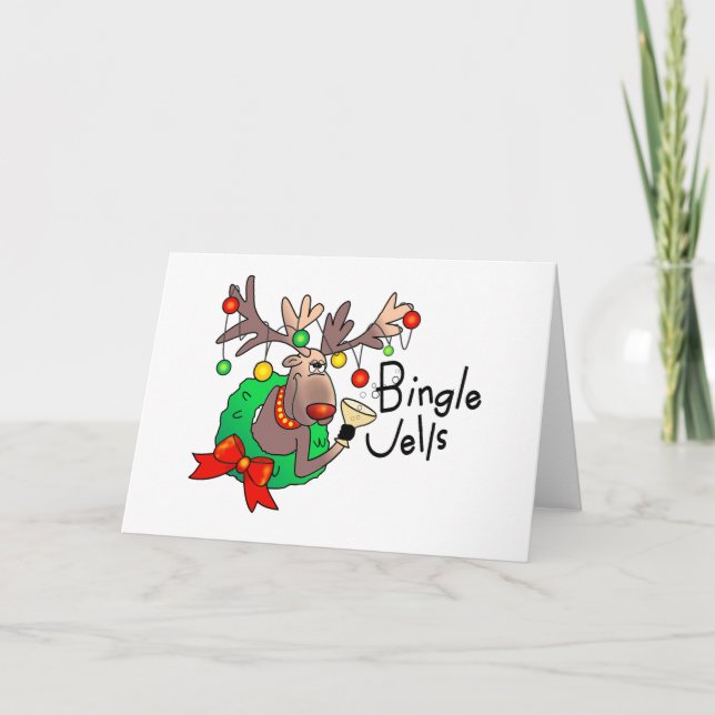 Tarjeta Festiva BINGLE JELLS por SHARON SHARPE (Anverso)