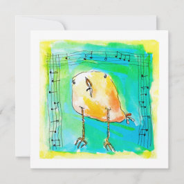 Tarjeta Festiva Bird de música