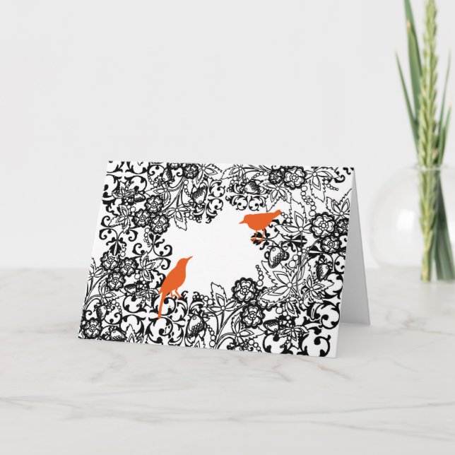 Tarjeta Festiva Bird Valentine (Anverso)