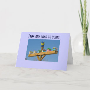 TARJETA FESTIVA BIRDHOUSE EASTER GREETING