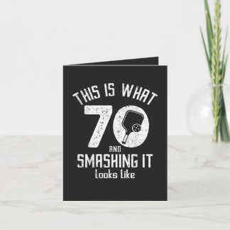 Tarjeta Festiva Birthday 70 Years Old Love Pickleball