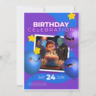 Tarjeta Festiva Birthday Invitation 