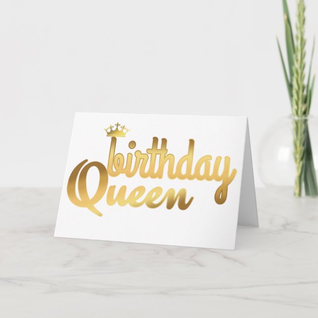 TARJETA FESTIVA BIRTHDAY QUEEN CARTE (Anverso)