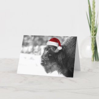 Tarjeta Festiva Bison Claus