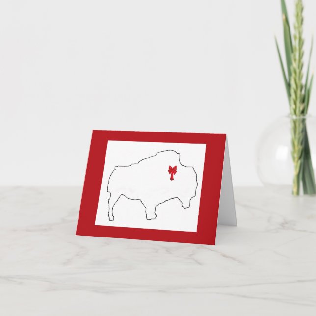 Tarjeta Festiva Bisonte y Lazo (Anverso)