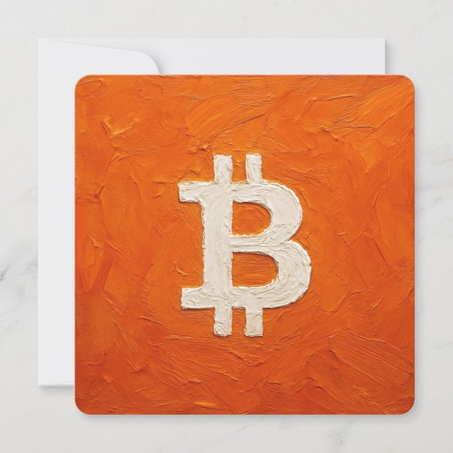 Tarjeta Festiva Bitcoin Standard (Oil, Style: 2) (Anverso)