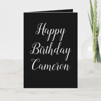 Tarjeta Festiva Black and White Feliz cumpleaños para él