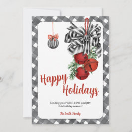 Tarjeta Festiva Black and White Noël Christmas Card