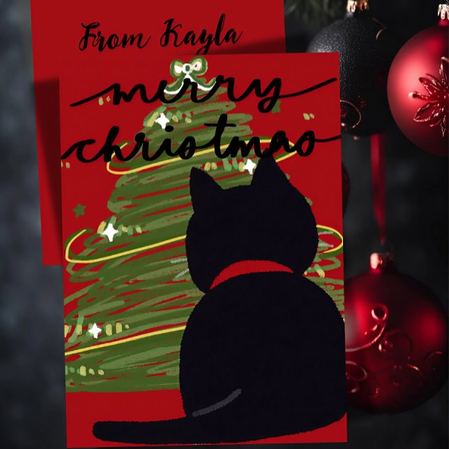 Tarjeta Festiva Black cat christmas  (Subido por el creador)