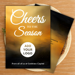 Tarjeta Festiva  Black & Gold Corporate Holiday Card