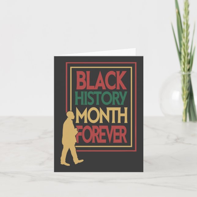 Tarjeta Festiva Black History Month Forever Typography (Anverso)