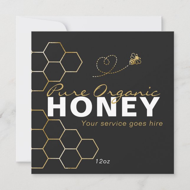 Tarjeta Festiva Black Honey Beed Honeycomb Product Care Insert  (Anverso)