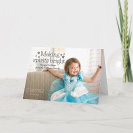 Tarjeta Festiva Black Making Spirits Bright Holiday Card