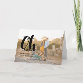 Tarjeta Festiva Black Oh What Fun Holiday Photo Greet Card
