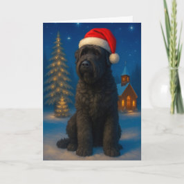 Tarjeta Festiva Black Russian Terrier Holiday Card