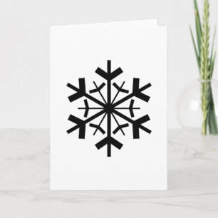 Tarjeta Festiva Black Snowflake
