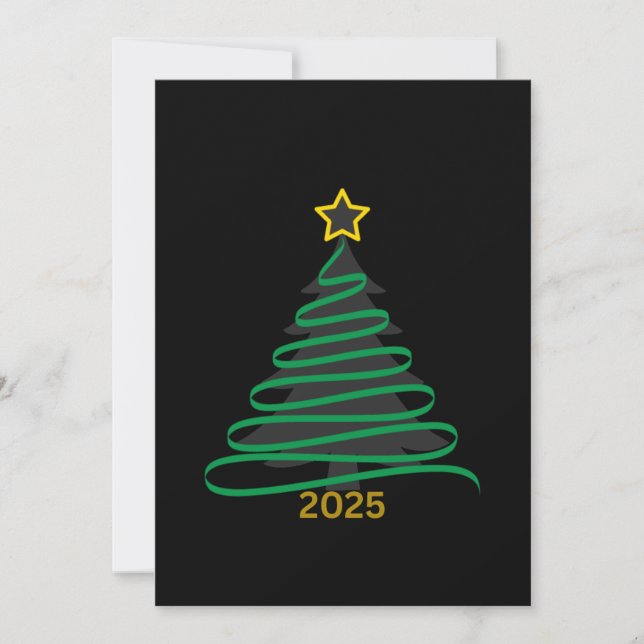 Tarjeta Festiva Black Tree (Anverso)