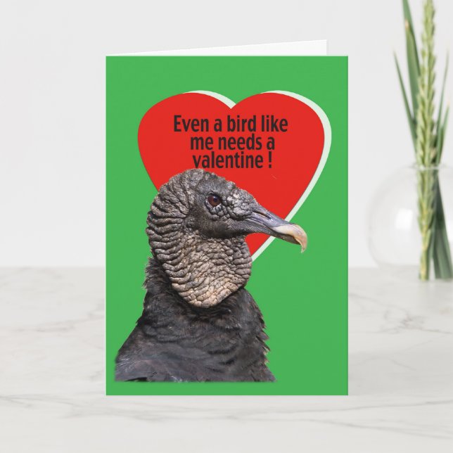 Tarjeta Festiva Black Vulture Valentine (Anverso)
