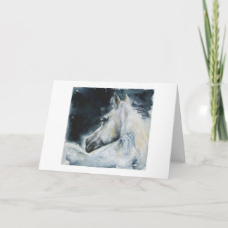 Tarjeta Festiva Blanco de medianoche