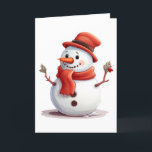 Tarjeta Festiva BLANCO de Snowman dulce y adorable<br><div class="desc">¿Te encanta enviar tarjetas para Navidades, vacaciones y en realidad todo el invierno? Si es así, probablemente te encantan las tarjetas en blanco. Puedes usarlos para enviar a alguien una tarjeta para desearles una Feliz Navidad o Felices Fiestas. También puedes enviar tarjetas para que alguien sepa que estás pensando en...</div>