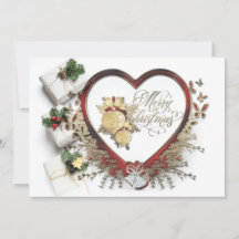 Blanco Rojo y Verde Moderno Victoriano Feliz Navid