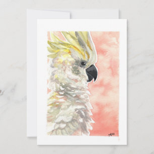 Tarjeta Festiva Blank - Cockatoo Watercolor