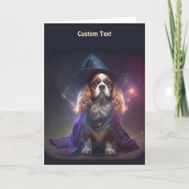 Tarjeta Festiva Blenheim Cavalier King Charles Wizard