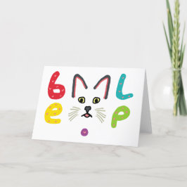Tarjeta Festiva Blep Cat