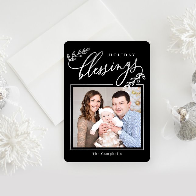 Tarjeta Festiva Blessed Branch Holiday Photo Card (Subido por el creador)