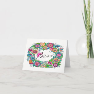 Tarjeta Festiva Blessed Notecard