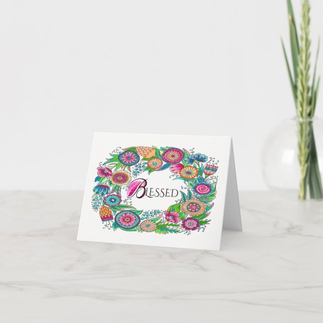 Tarjeta Festiva Blessed Notecard (Anverso)