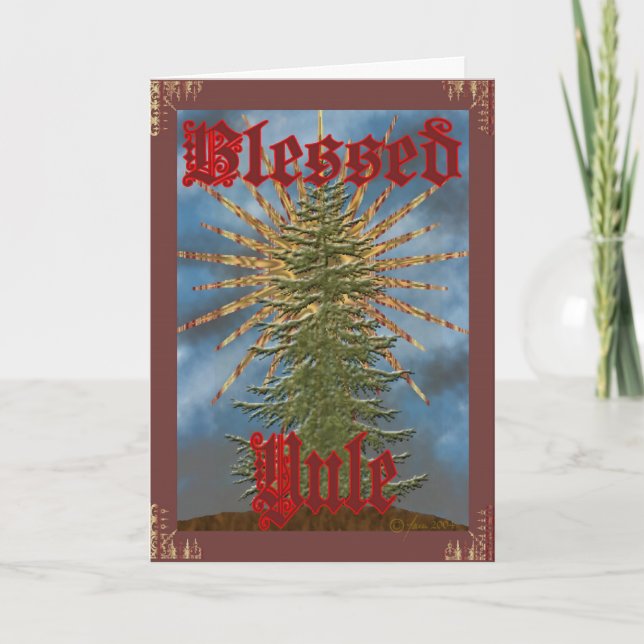 Tarjeta Festiva Blessed Yule Card (Anverso)