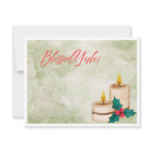 Blessed Yule Watercolor