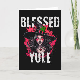 Tarjeta Festiva Blessed Yule Witch