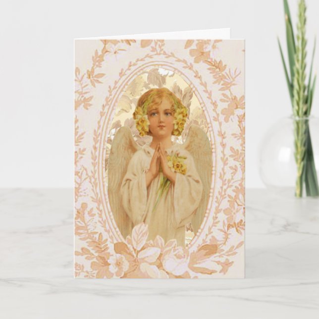 Tarjeta Festiva Blessing Angel Easter Card (Anverso)