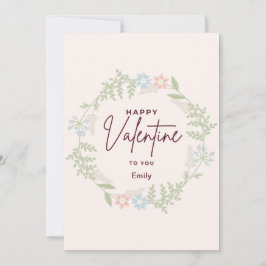 Tarjeta Festiva Bliss elegante flora El día de San Valentín Card
