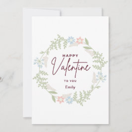 Tarjeta Festiva Bliss elegante flora El día de San Valentín Card