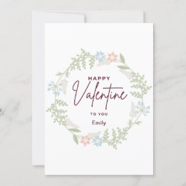 Tarjeta Festiva Bliss elegante flora El día de San Valentín Card