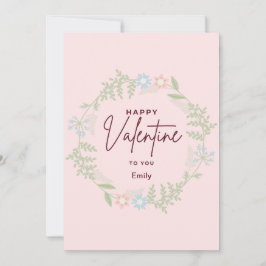 Tarjeta Festiva Bliss elegante flora El día de San Valentín Card