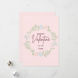 Tarjeta Festiva Bliss elegante flora El día de San Valentín Card