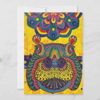Tarjeta Festiva Blissful Hippo Blank Note Card