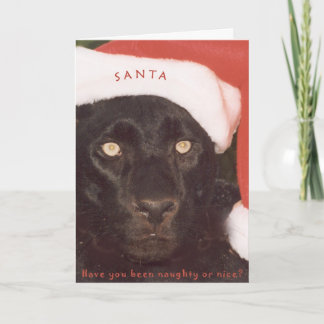 Tarjeta Festiva Blk Leopard Santa