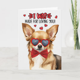 Tarjeta Festiva Blonde Chihuahua hecha para amarte San Valentín