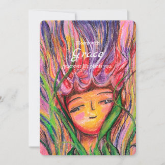 Tarjeta Festiva Bloom Con Gracia - Coche Pastel Floral