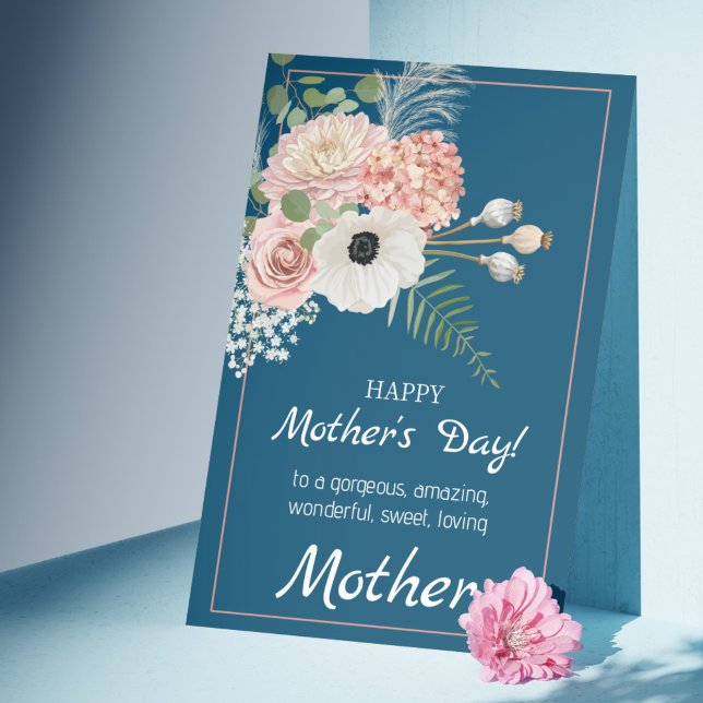 Tarjeta Festiva Blooming Together: Un dulce Día Rústico de la Madr (Blooming Together: A Sweet Rustic Mother's Day Holiday Card)