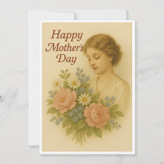 Tarjeta Festiva Blooms elegantes para el Día de la Madre