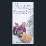 Tarjeta Festiva Bloque azul feliz de Jánuca - Photocard<br><div class="desc">Bloque azul feliz de Jánuca - Photocard</div>