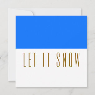 Tarjeta Festiva Bloque de color moderno azul brillante blanco "DEJ