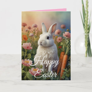 Tarjeta Festiva Blossom Bunny y Parche de Zanahoria