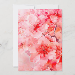 Tarjeta Festiva Blossom de pepita rosa suave vintage